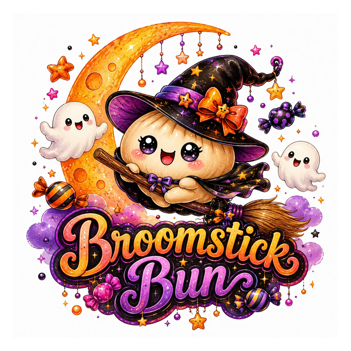 40 Kawaii Halloween Dumpling Clipart PNG Bundle, Witchy Dumpling Sublimation Designs, Cute Halloween Food Clipart, Transparent PNG 300 DPI