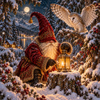 36 Christmas Gnome Illustrations PNG Bundle, Watercolor Winter Gnome Scenes with Woodland Animals, Sublimation Designs 5000px 300 DPI