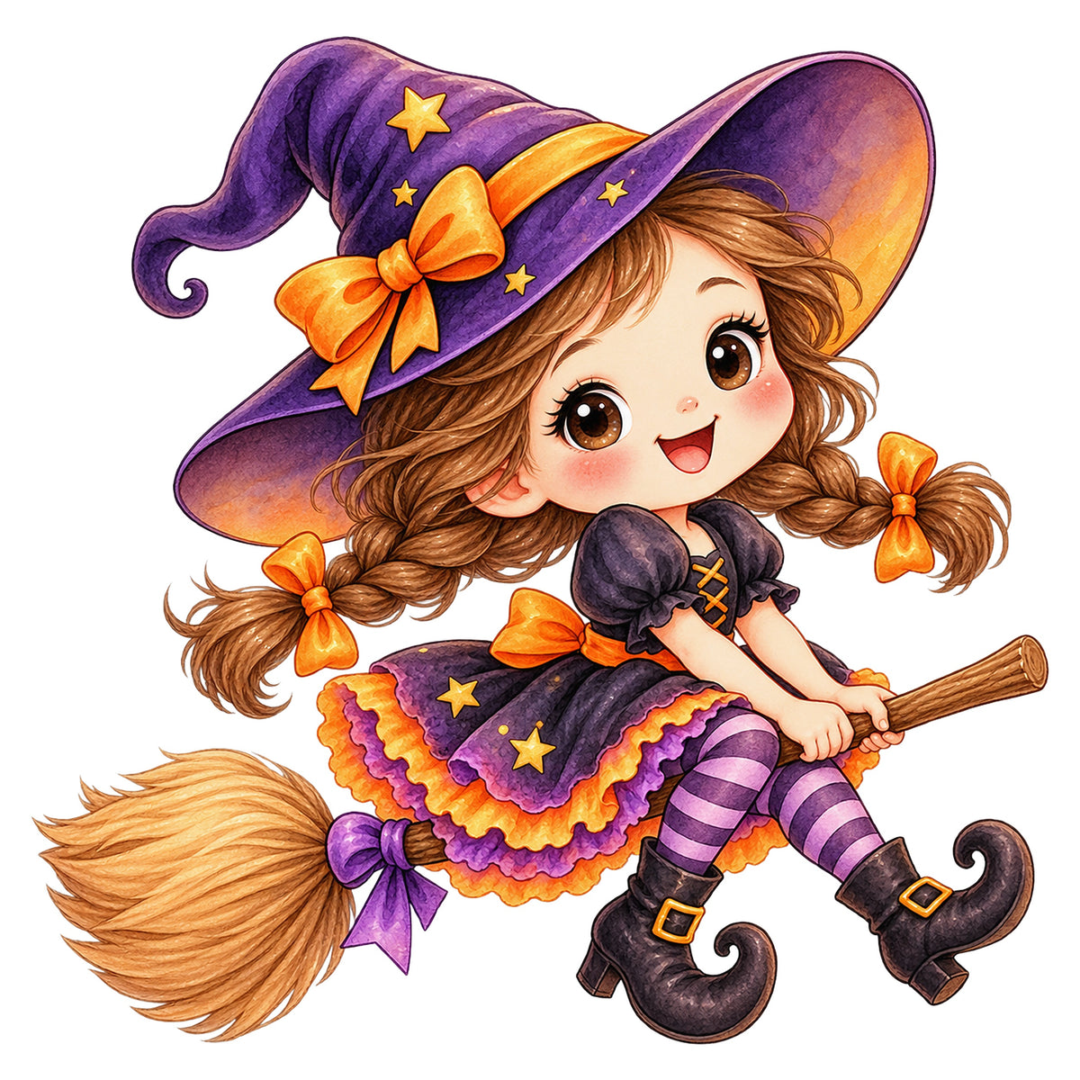 20 Cute Watercolor Halloween Clipart Bundle – PNG, SVG & JPG