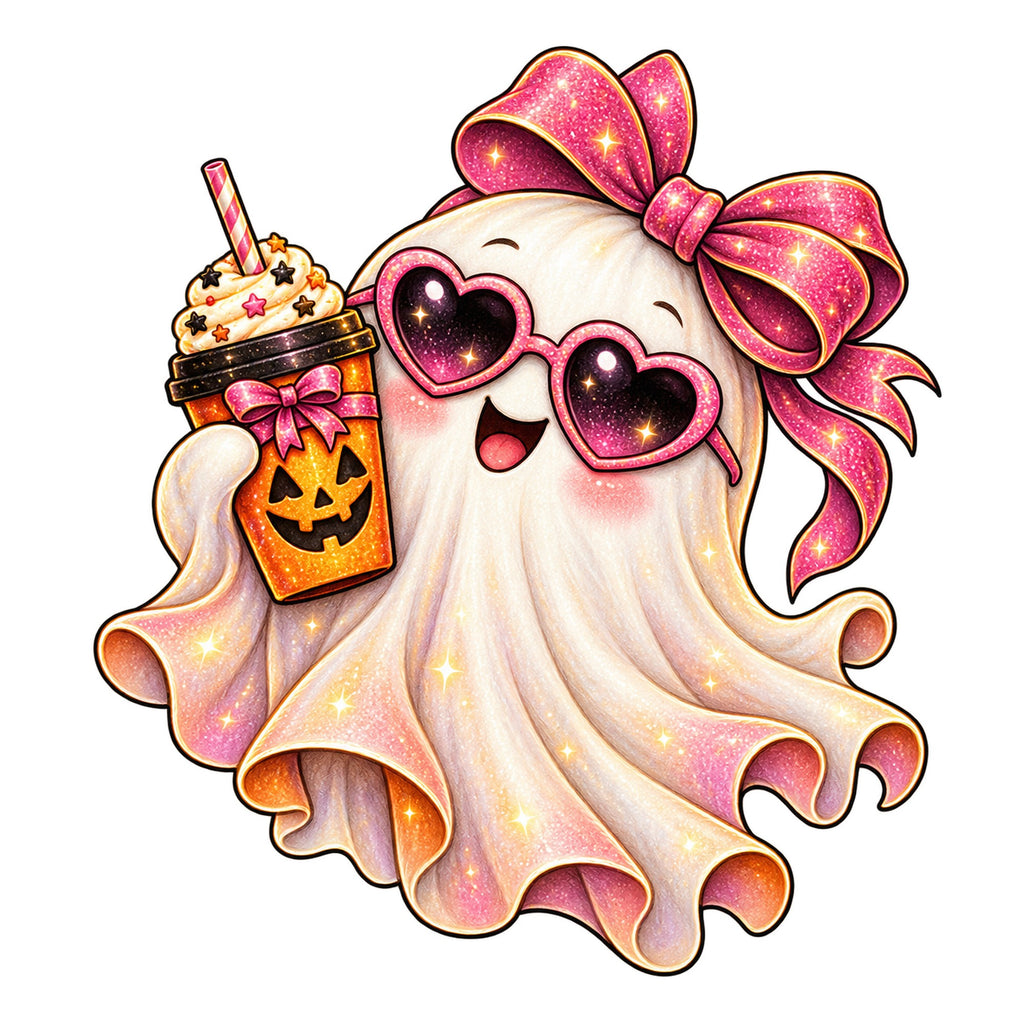 34 Pink Halloween Elements Clipart PNG Bundle, Coquette Ghost, Witch Cat, Potion Bottles, Disco Ball, Transparent PNG 300 DPI