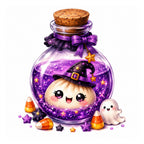 40 Kawaii Halloween Dumpling Clipart PNG Bundle, Witchy Dumpling Sublimation Designs, Cute Halloween Food Clipart, Transparent PNG 300 DPI