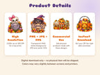 Halloween Peeking Clipart Bundle – 26 Watercolor PNG, JPG & SVG