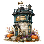 42 Haunted Houses Halloween Clipart PNG & JPG Bundle