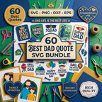 60 Best Dad Quote SVG Bundle