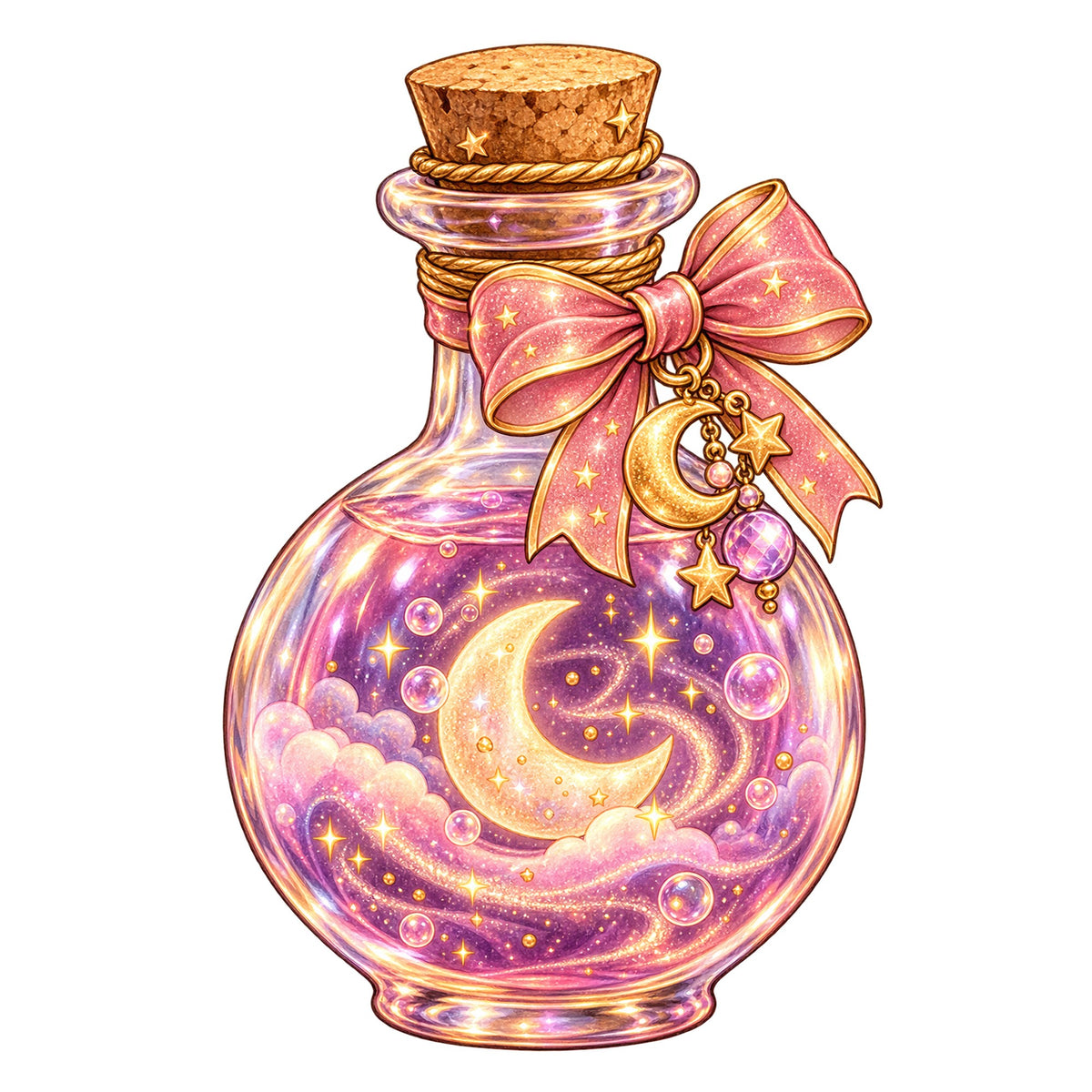 34 Pink Halloween Elements Clipart PNG Bundle, Coquette Ghost, Witch Cat, Potion Bottles, Disco Ball, Transparent PNG 300 DPI