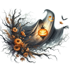 21 Spooky Ghost Halloween Pumpkin PNG Clipart