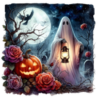 21 Spooky Ghost Halloween Pumpkin PNG Clipart