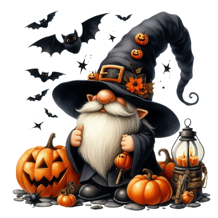 25 Watercolor Halloween Gnomes PNG Bundle