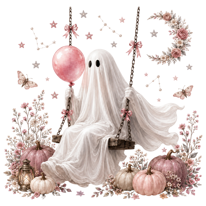 5 Pink Sewing Ghost PNG Bundle