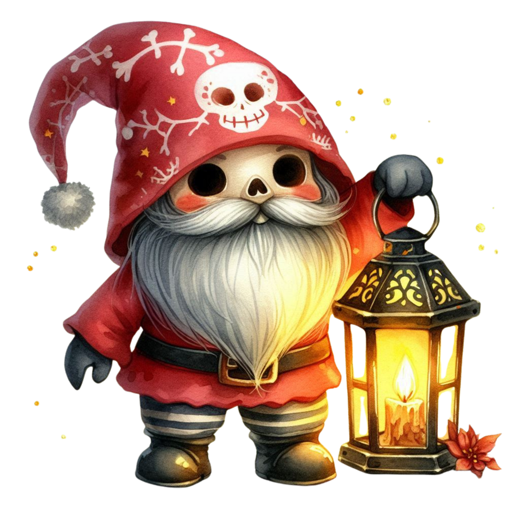 25 Watercolor Halloween Gnomes PNG Bundle