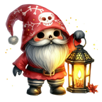 25 Watercolor Halloween Gnomes PNG Bundle