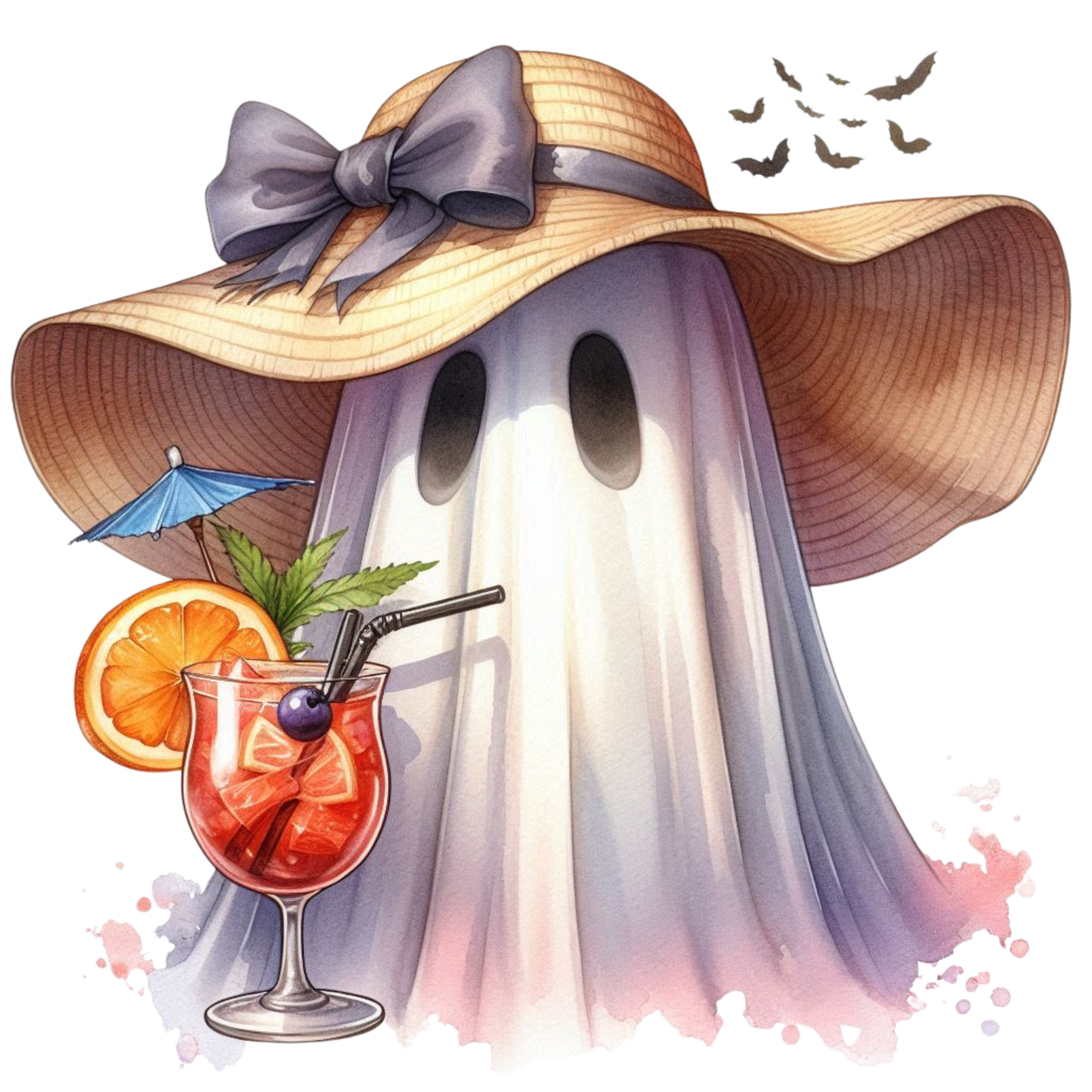 20 Cute Funny Ghost Pumpkin Halloween PNG Bundle