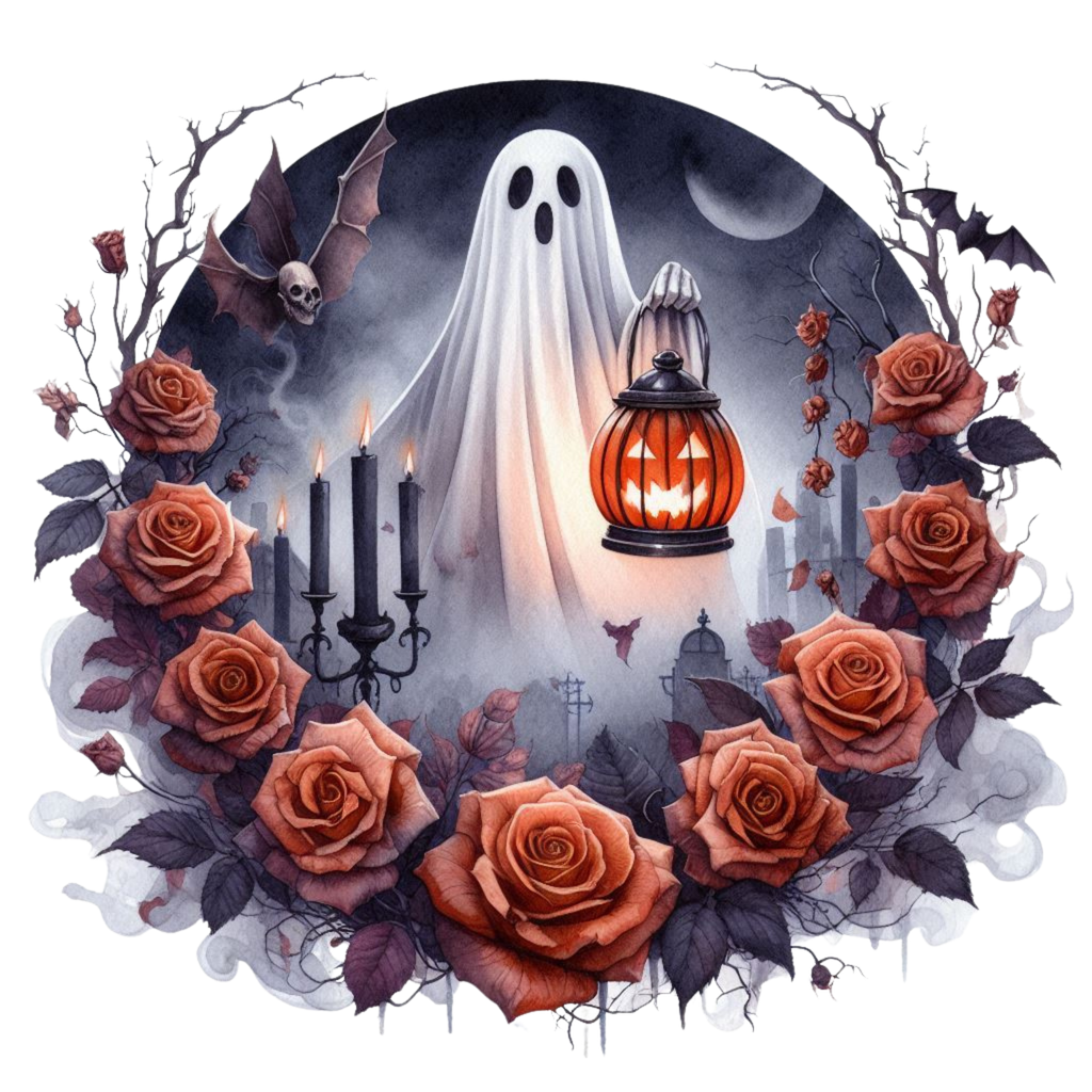 21 Spooky Ghost Halloween Pumpkin PNG Clipart
