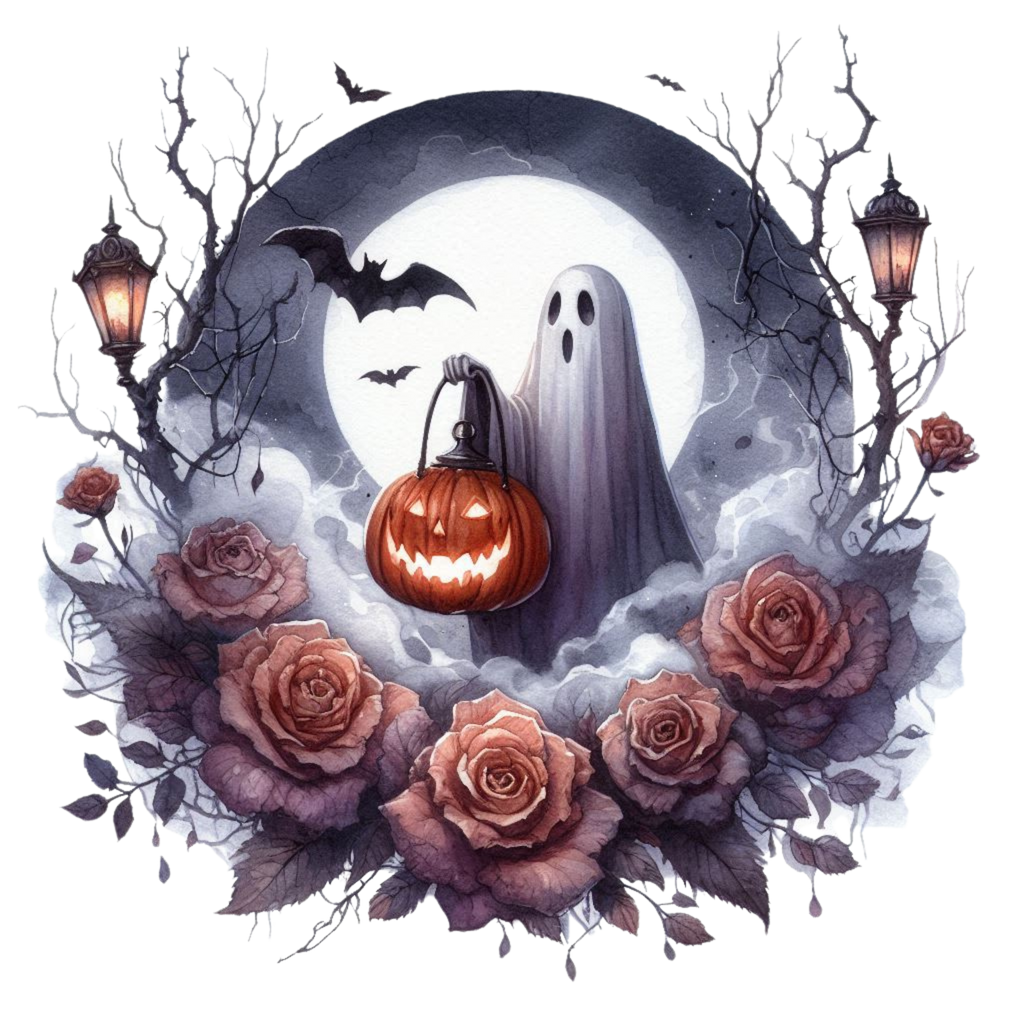 21 Spooky Ghost Halloween Pumpkin PNG Clipart