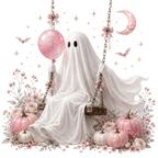 5 Pink Sewing Ghost PNG Bundle