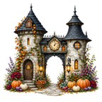 42 Haunted Houses Halloween Clipart PNG & JPG Bundle