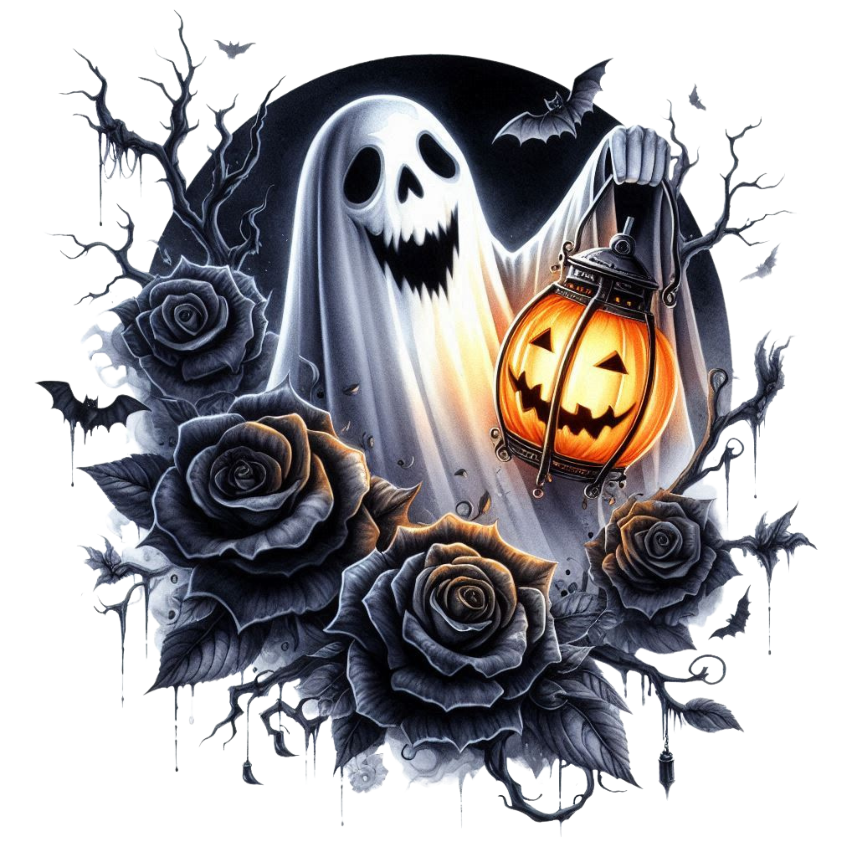 21 Spooky Ghost Halloween Pumpkin PNG Clipart