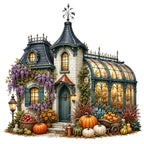 42 Haunted Houses Halloween Clipart PNG & JPG Bundle