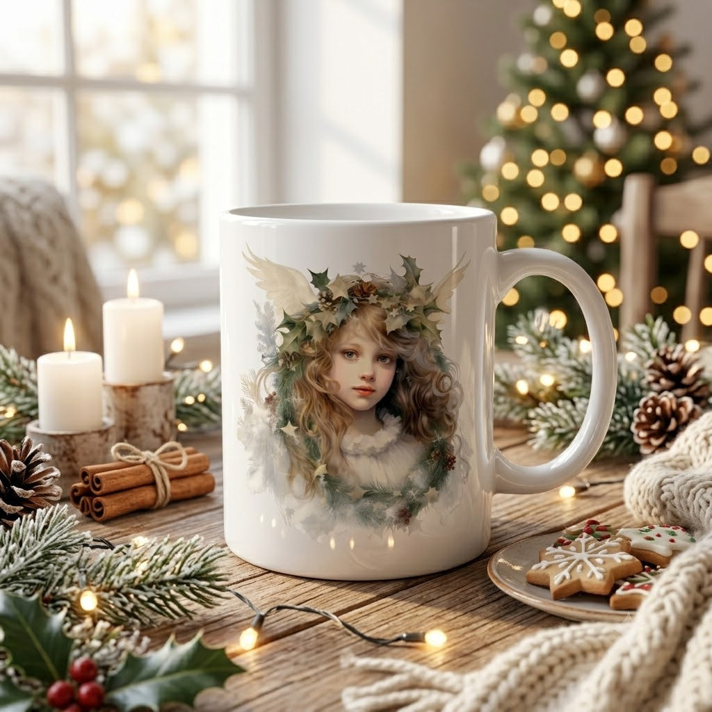 12 Beautiful Christmas Angel Clipart PNG Bundle