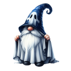 25 Watercolor Halloween Gnomes PNG Bundle