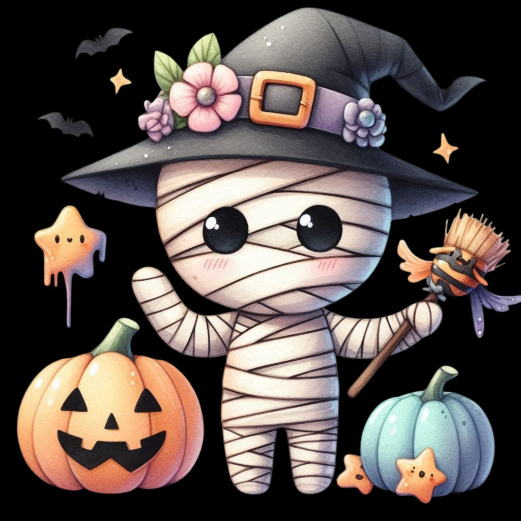 30 Cute Animal Mummy PNG Bundle