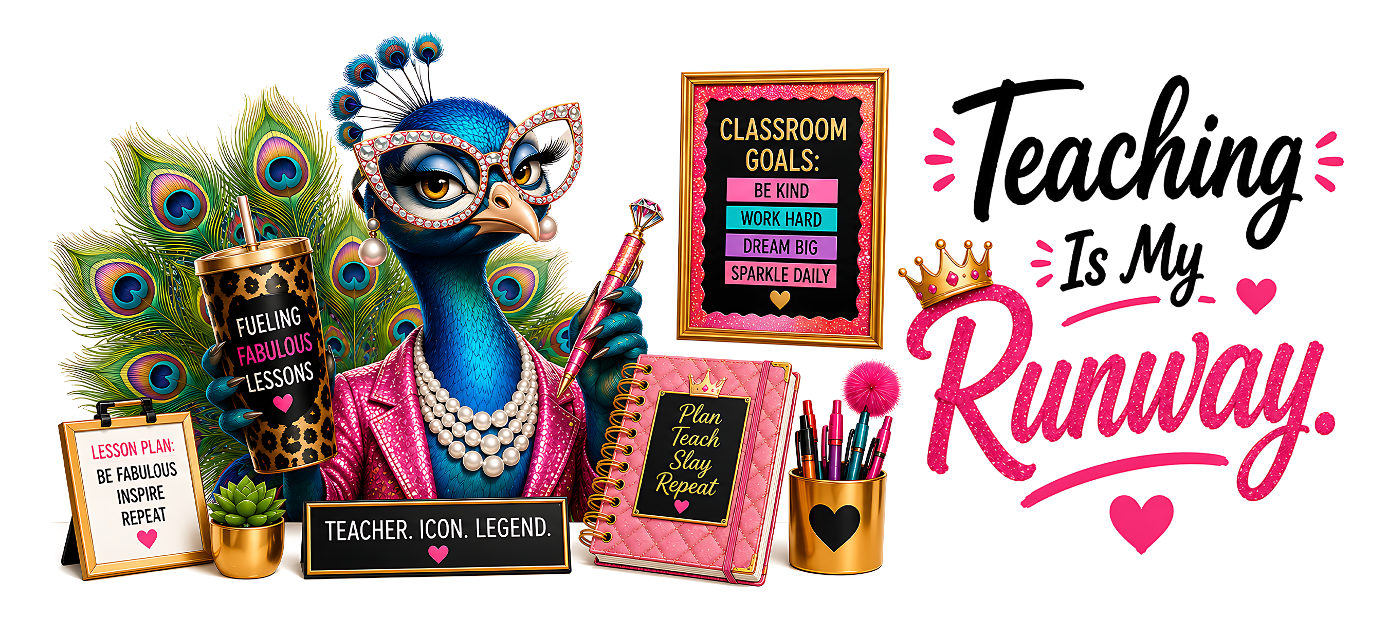 20 Funny Teacher Mug Wrap PNG Bundle Designs