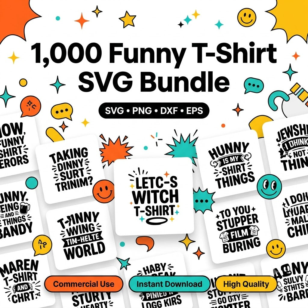 1,000 Funny T-Shirt SVG Bundle