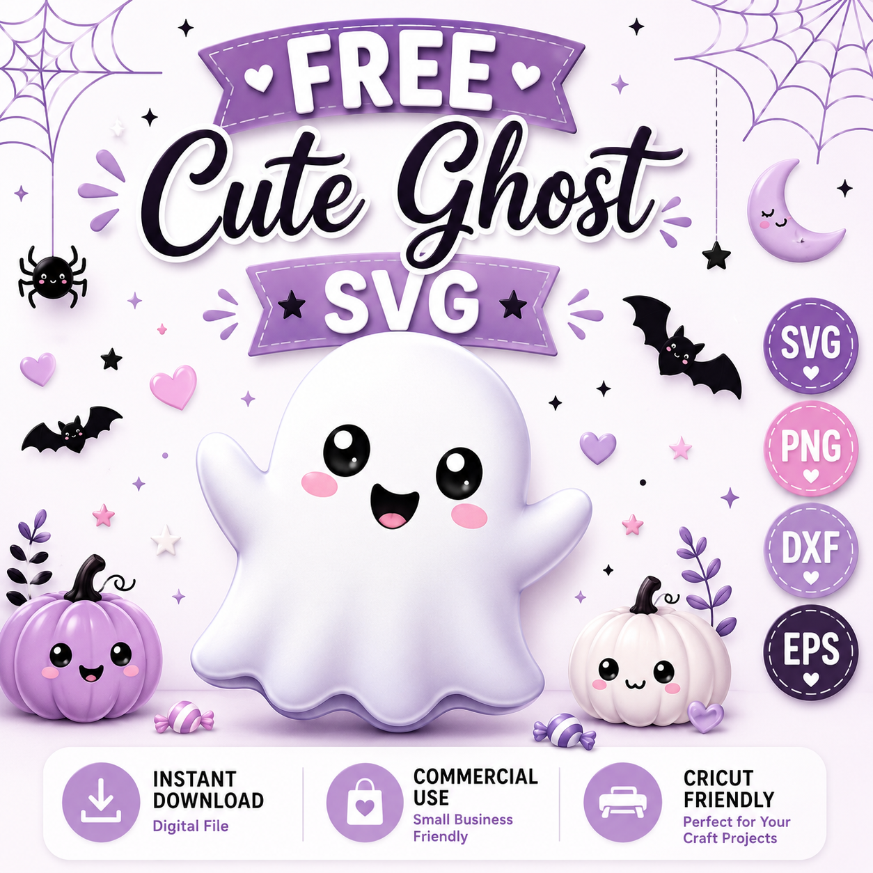 Free Cute Ghost SVG