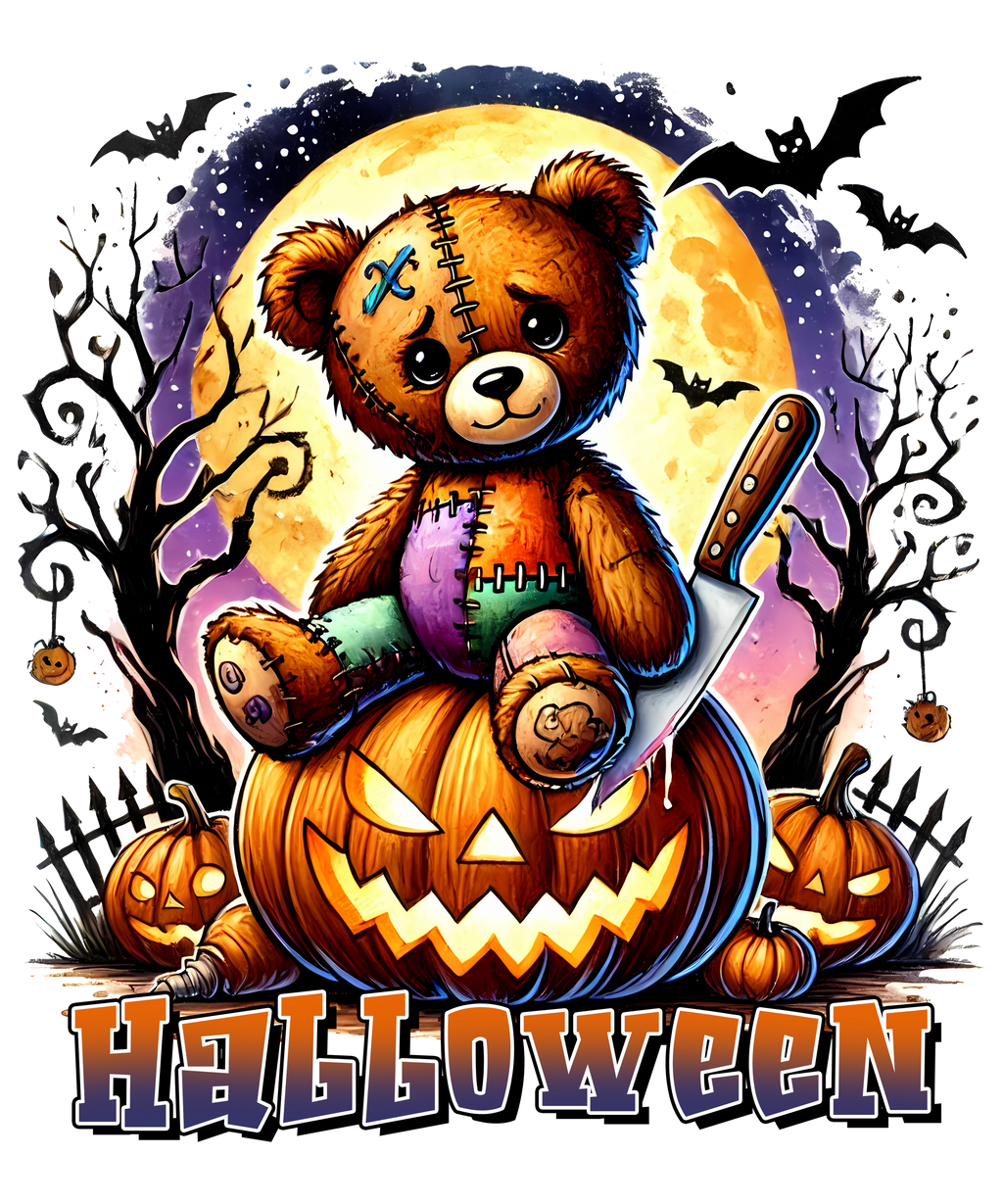 14 Bear Doll Halloween Sublimation PNG Bundle