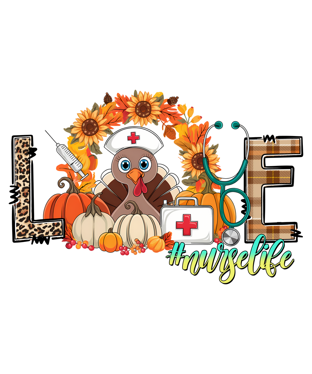 20 Thanksgiving Nurse Sublimation PNG Bundle