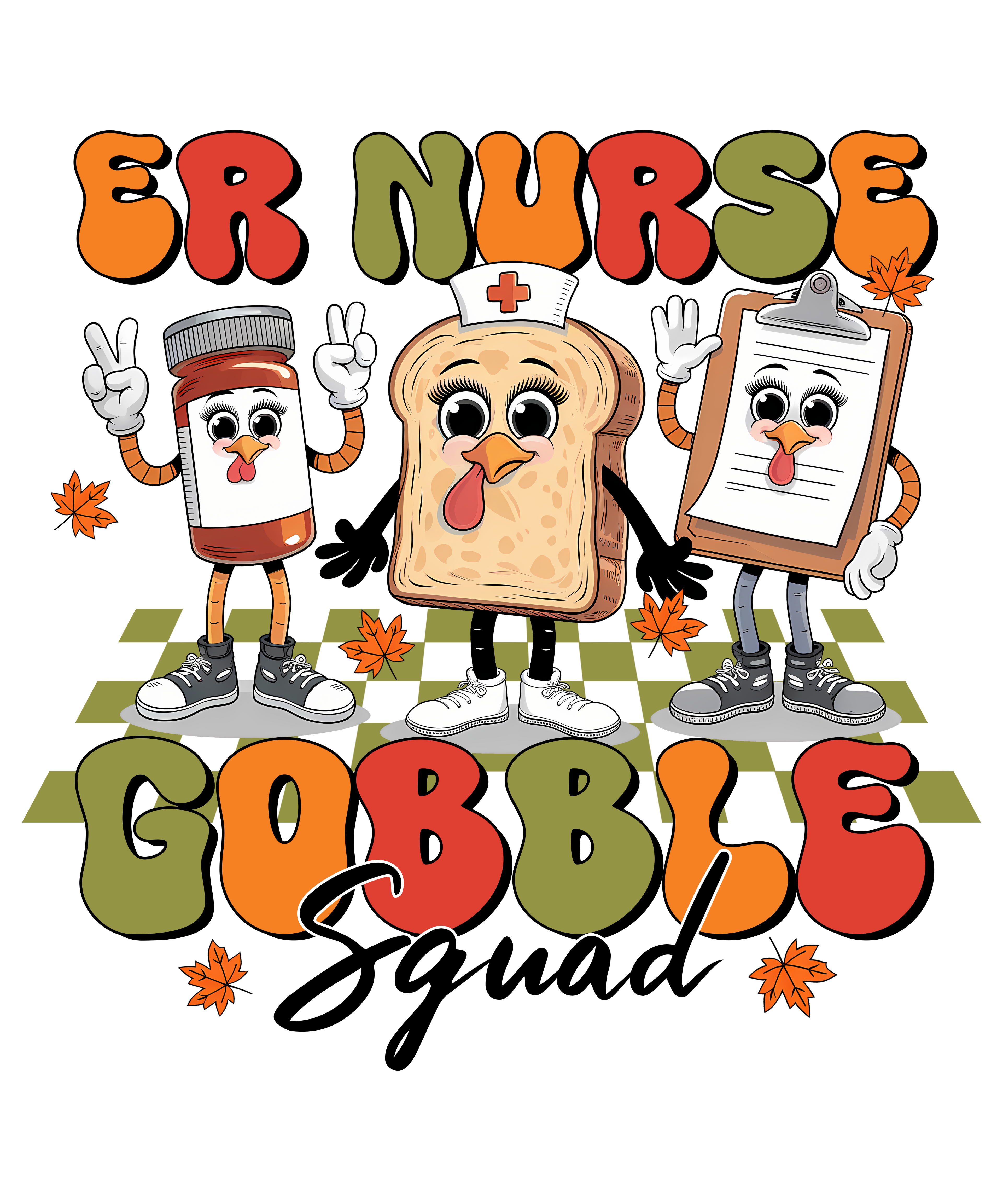 20 Thanksgiving Nurse Sublimation PNG Bundle