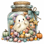 38 Whimsical Halloween Cute Spooky Clipart PNG JPG Bundle