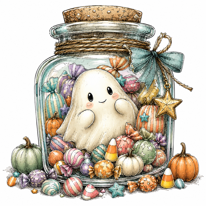 38 Whimsical Halloween Cute Spooky Clipart PNG JPG Bundle