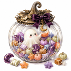 38 Whimsical Halloween Cute Spooky Clipart PNG JPG Bundle