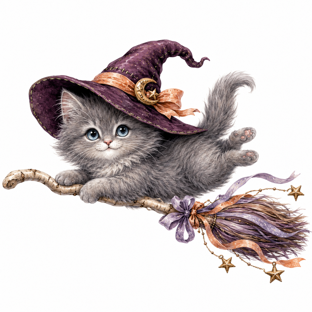 38 Whimsical Halloween Cute Spooky Clipart PNG JPG Bundle
