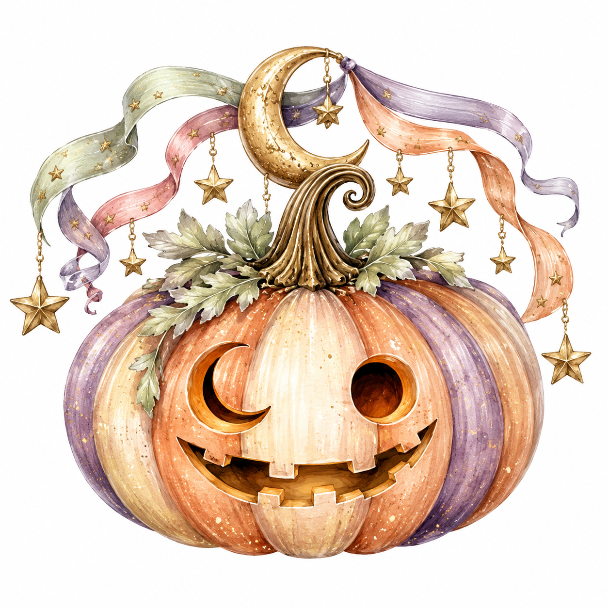 38 Whimsical Halloween Cute Spooky Clipart PNG JPG Bundle
