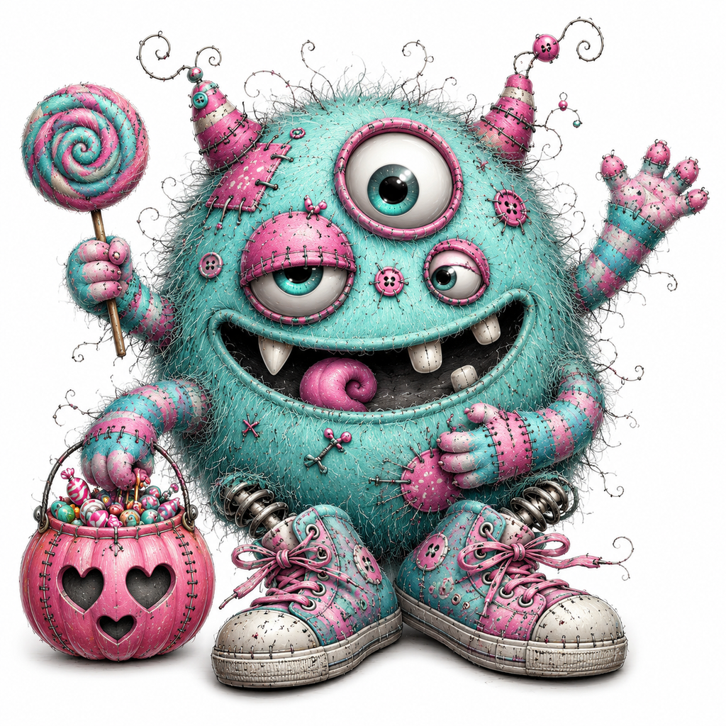 57 Cute Monster  Kawaii Spooky Clipart PNG JPG Bundle