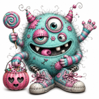 57 Cute Monster  Kawaii Spooky Clipart PNG JPG Bundle