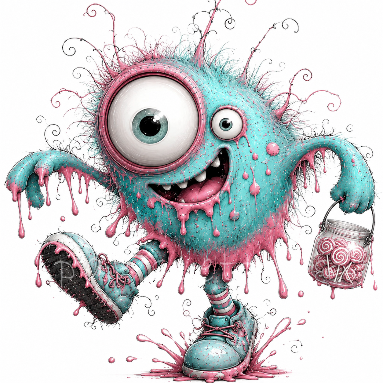 57 Cute Monster  Kawaii Spooky Clipart PNG JPG Bundle