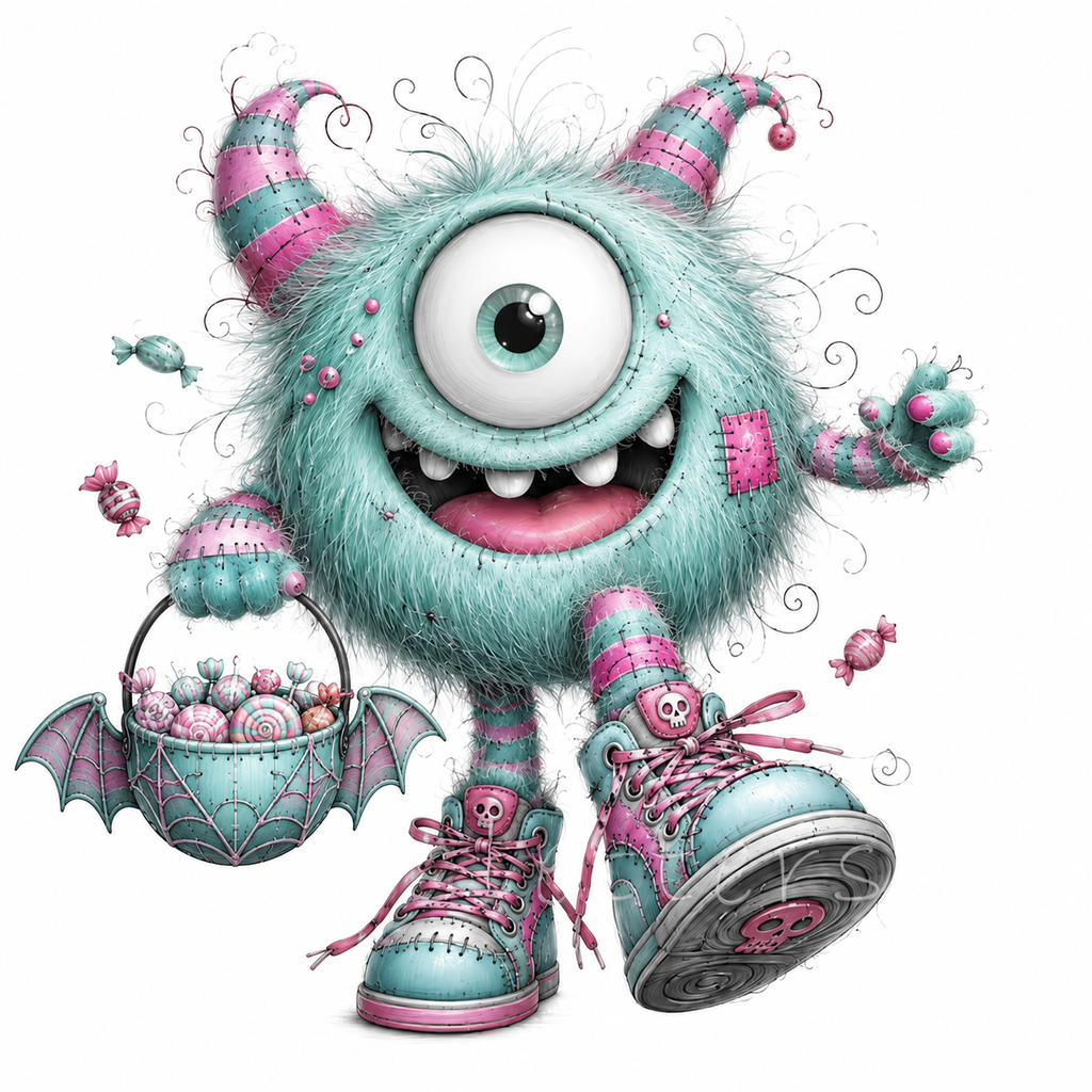 57 Cute Monster  Kawaii Spooky Clipart PNG JPG Bundle