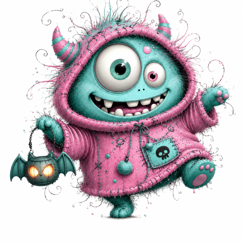 57 Cute Monster  Kawaii Spooky Clipart PNG JPG Bundle