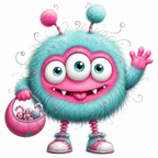 57 Cute Monster  Kawaii Spooky Clipart PNG JPG Bundle