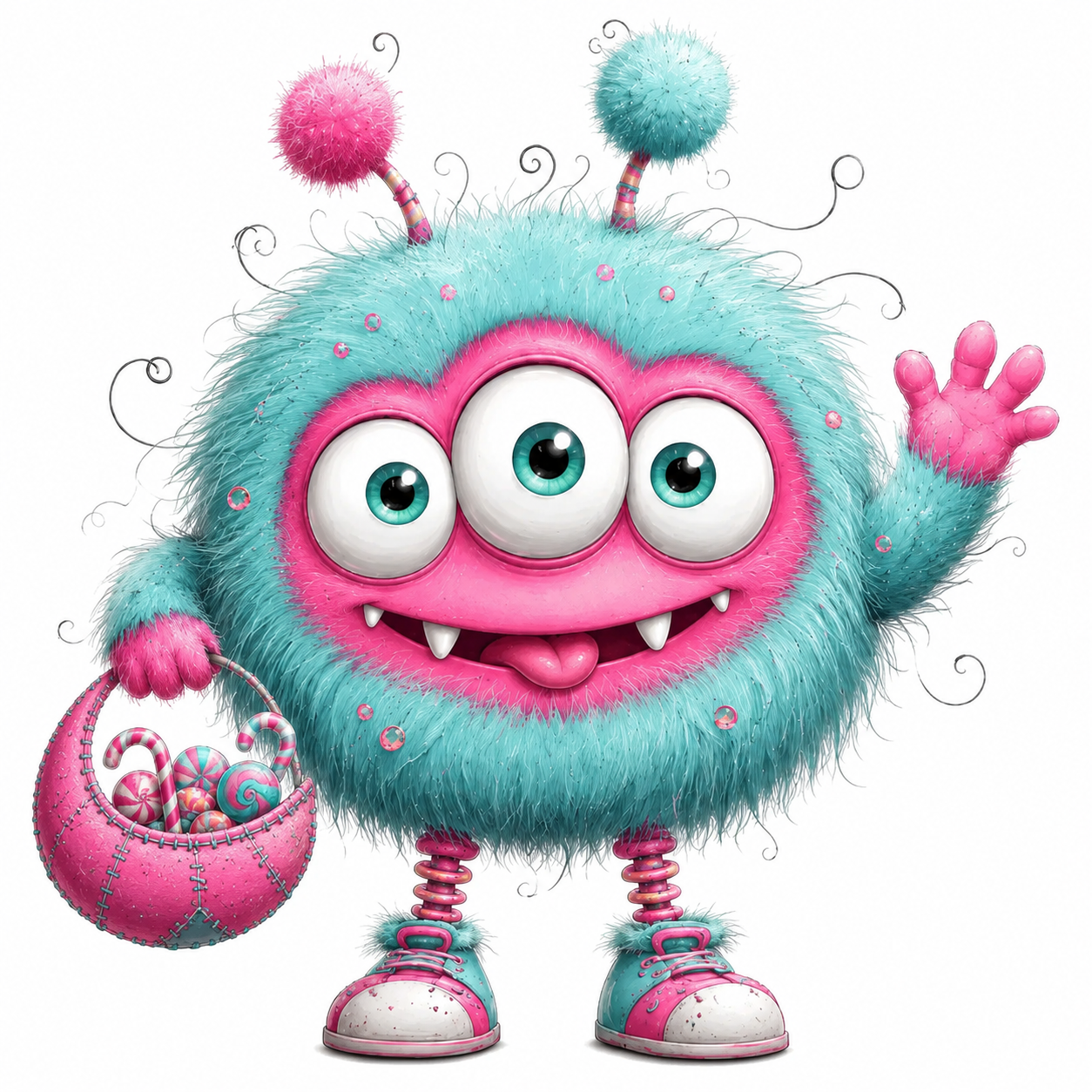 57 Cute Monster  Kawaii Spooky Clipart PNG JPG Bundle