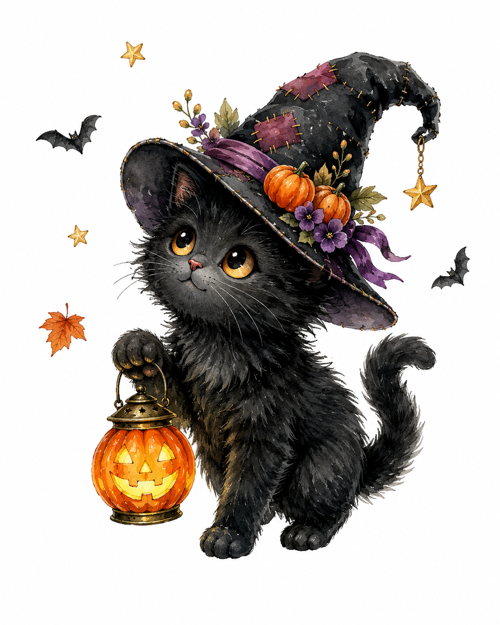 38 Whimsical Halloween Clipart  PNG JPG Bundle