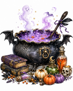 38 Whimsical Halloween Clipart  PNG JPG Bundle