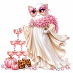 20 Glam Ghosts Halloween PNG & JPG Clipart Bundle