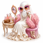 20 Glam Ghosts Halloween PNG & JPG Clipart Bundle