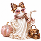 20 Glam Ghosts Halloween PNG & JPG Clipart Bundle