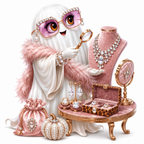20 Glam Ghosts Halloween PNG & JPG Clipart Bundle