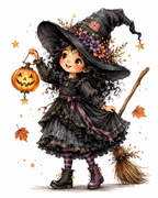 38 Whimsical Halloween Clipart  PNG JPG Bundle